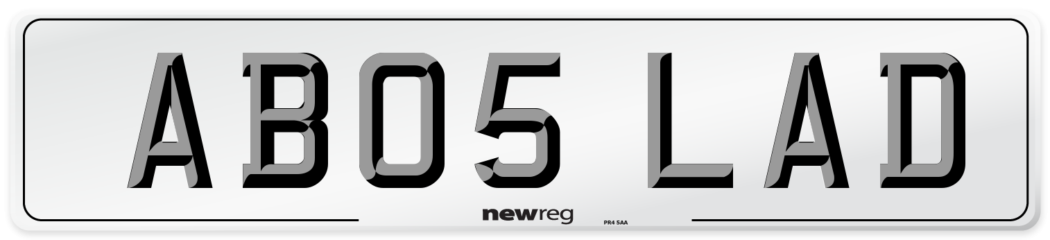 AB05 LAD Number Plate from New Reg